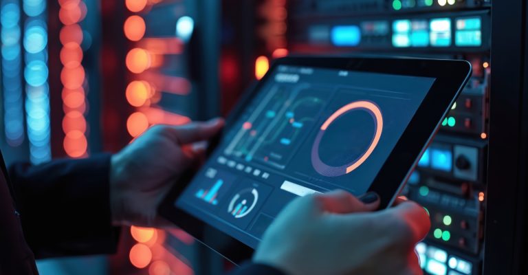 Dashboard de supervision sur une tablette